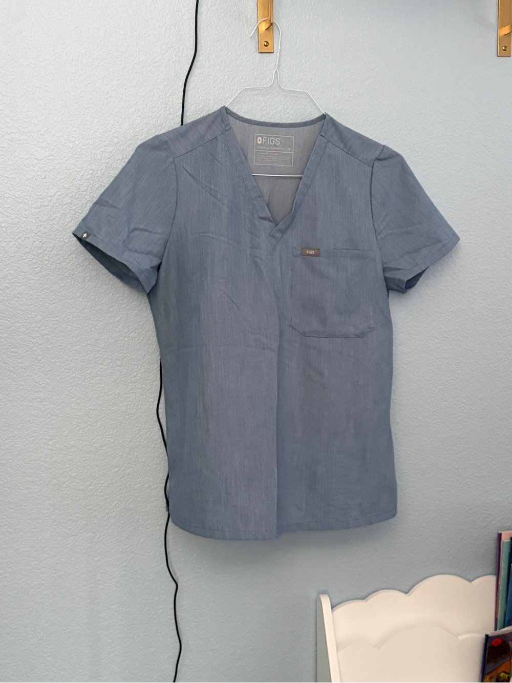 Figs heather indigo Catarina scrub top